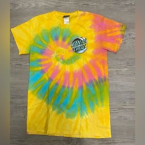 santa cruz tee tie dye size small EUC